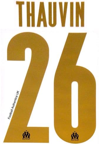 2020-21 Olympique Marseille UCL Home Shirt THAUVIN#26 Official Player Issue Size Name Number Set