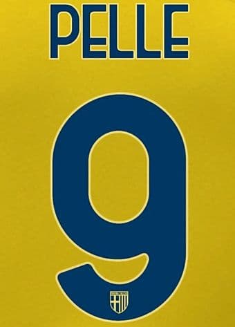 2020-21 Parma Away Shirt PELLE#9 Official Player Issue Size Name Number Set