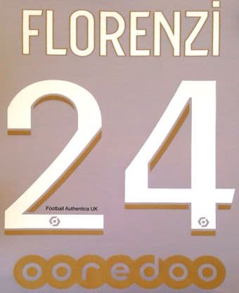 2020-21 PSG Paris FLORENZI#24 Jordan X Third Shirt Official Player Issue Size Name Number Set
