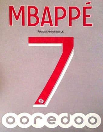 2020-21 PSG Paris MBAPPE#7 Home Shirt Official Player Issue Size Name Number Set