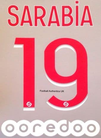 2020-21 PSG Paris SARABIA#19 Home Shirt Official Player Issue Size Name Number Set