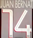 2020-21 PSG Paris UCL Home Shirt JUAN BERNAT#14 Official Player Issue Size Name Number Set