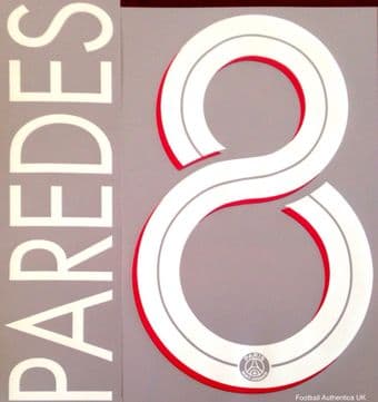 2020-21 PSG Paris UCL Home Shirt PAREDES#8 Official Player Issue Size Name Number Set