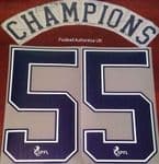 2020-21 Rangers(Glasgow) Away Shirt CHAMPIONS#55 Official Player Issue Size Name Number Set