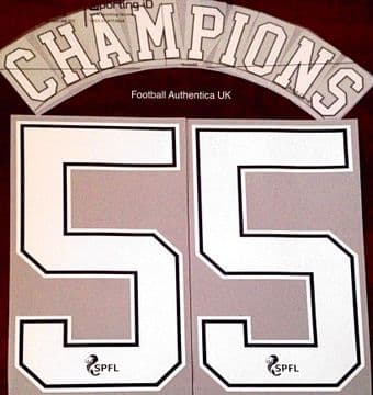 2020-21 Rangers(Glasgow) Home Shirt CHAMPIONS#55 Official Player Issue Size Name Number Set