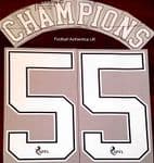 2020-21 Rangers(Glasgow) Home Shirt CHAMPIONS#55 Official Player Issue Size Name Number Set