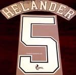 2020-21 Rangers(Glasgow) Home Shirt HELANDER#5 Official Player Issue Size Name Number Set