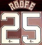 2020-21 Rangers(Glasgow) Home Shirt ROOFE#25 Official Player Issue Size Name Number Set