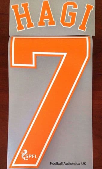 2020-21 Rangers(Glasgow) Third Shirt HAGI#7 Official Player Issue Size Name Number Set