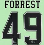 2020-22 Celtic(Glasgow) Home/Away/Third Shirt FORREST#49 Official Player Issue Size Name Number Set