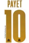 2020-22 Olympique Marseille UCL & EUROPA Home Shirt PAYET#10 Official Player Issue Name Number Set