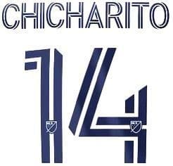 2020-23 LA Galaxy MLS Home Shirt CHICHARITO#14 Official Player Issue Match Name Number Set