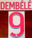 2020-23 Olympique Lyonnais**Lyon** DEMBELE#9 Home Shirt Official Player Issue Name Number Set