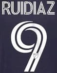 2020-24 Seattle Sounders MLS Home/Away Shirt RUIDIAZ#9 Official Player Issue Match Name Number Set