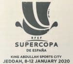 2020 Atletico Madrid SUPERCOPA FINAL DE ESPANA Official Player Issue Match Transfer Details Logo
