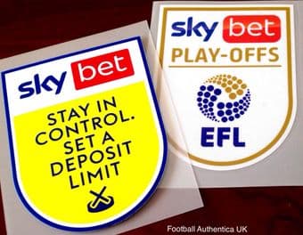 2021 & 2022 Sky Bet EFL Championship Play-Offs Official Player Issue Size Football Badge Patch Set
