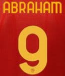 2021-22/23 AS Roma ABRAHAM#9 Home/Fourth Shirt Official Player Issue Size Name Number Set