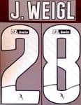 2021-22/23 Benfica LIGA BWIN Home Shirt J.WIEGL#28 Official Player Issue Size Name Number Set