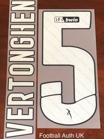 2021-22/23 Benfica LIGA BWIN Home Shirt VERTONGHEN#5 Official Player Issue Size Name Number Set