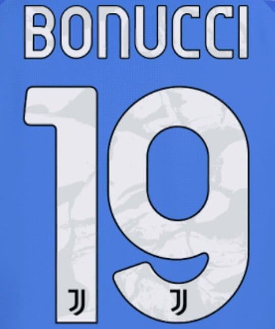 2021-22/23 Juventus BONUCCI 19 Away/Fourth Shirt Official