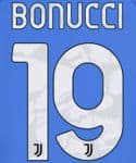 2021-22/23 Juventus BONUCCI#19 Away/Fourth Shirt Official DekoGraphics Name Number Set