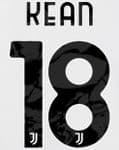 2021-22/23 Juventus KEAN#18 Home Shirt Official DekoGraphics Name Number Set