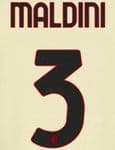 2021-22 AC Milan LEGEND Away Shirt MALDINI#3 Official Stilscreen Name Number Set
