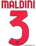 2021-22 AC Milan LEGEND Third Shirt MALDINI#3 Official Stilscreen Name Number Set