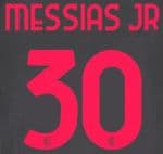 2021-22 AC Milan Third Shirt MESSIAS JR#30 Official Stilscreen Name Number Set