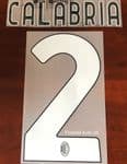 2021-22 AC Milan**X NEMEN**Fourth Shirt CALABRIA#2 Official Stilscreen Name Number Set