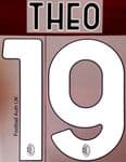2021-22 AC Milan**X NEMEN**Fourth Shirt THEO#19 Official Stilscreen Name Number Set