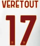 2021-22 AS Roma VERETOUT#17 Away/Third Shirt Official Player Issue Size Name Number Set