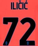 2021-22 Atalanta ILICIC#72 Away/Third Shirt Official Player Issue Size Name Number Set