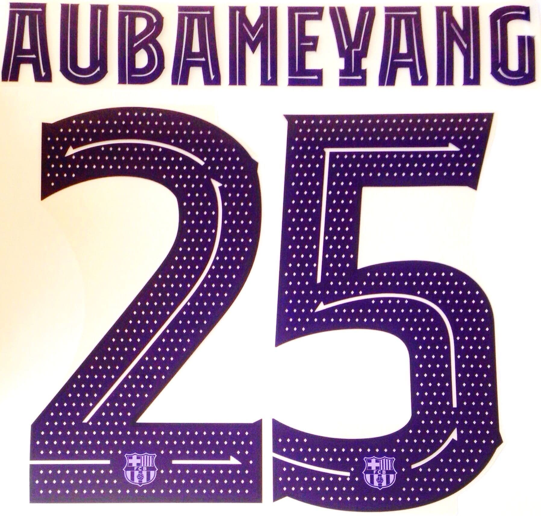 2021-22 Barcelona UCL/EUROPA Away Shirt AUBAMEYANG 25 Official