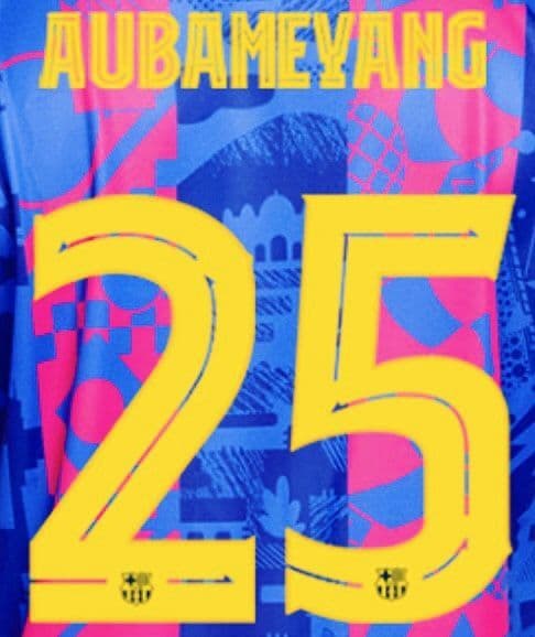 2021-22 Barcelona UCL/EUROPA Third Shirt AUBAMEYANG 25 Official