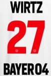 2021-22 Bayer Leverkusen Away Shirt WIRTZ#27 Official DekoGraphics Name Number Set