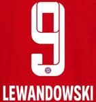 2021-22 Bayern Munich Home Shirt LEWANDOWSKI#9 Official Avery Dennison Name Number Set