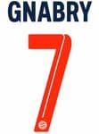 2021-22 Bayern Munich UCL Third Shirt GNABRY#7 Official Avery Dennison Name Number Set