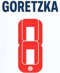 2021-22 Bayern Munich UCL Third Shirt GORETZKA#8 Official Avery Dennison Name Number Set