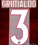 2021-22 Benfica UCL Third Shirt GRIMALDO#3 Official Player Issue Size Name Number Set
