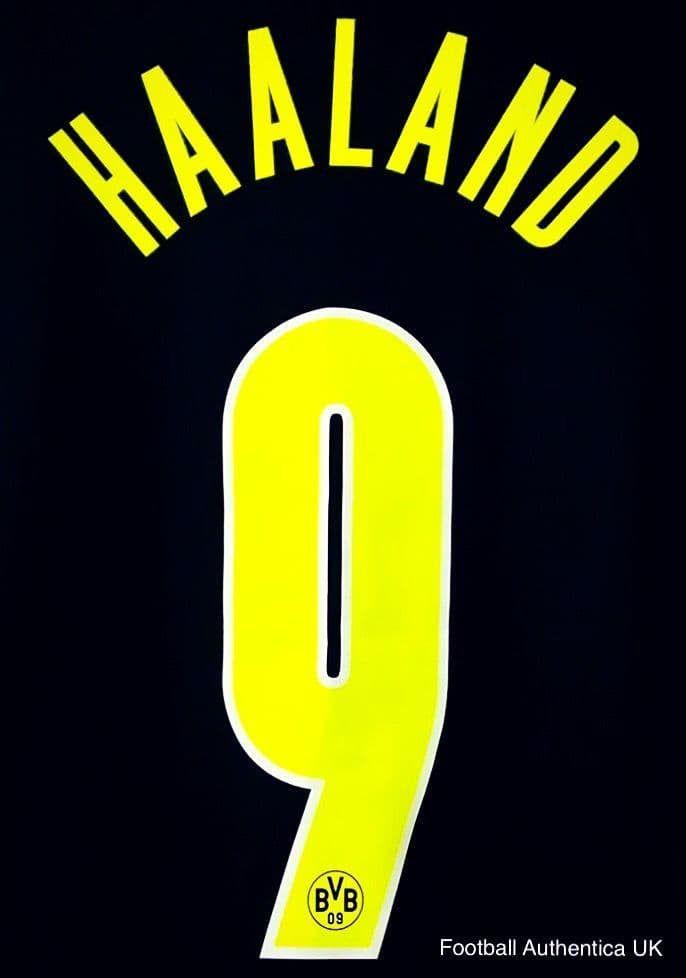 2021-22 Dortmund**UCL DFB-POKAL**Fourth Shirt HAALAND#9 Official Player  Issue Size Name Number Set