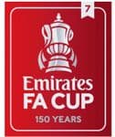 2021-22 Emirates FA Cup**150 YEARS**Winners 7**Official Player Issue Size Football Badge Patch