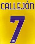 2021-22 Fiorentina CALLEJON#7 Away/Third Shirt Official Player Issue Size Name Number Set