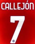 2021-22 Fiorentina CALLEJON#7 Home/Fourth Shirt Official Player Issue Size Name Number Set