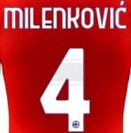 2021-22 Fiorentina MILENKOVIC#4 Home/Fourth Shirt Official Player Issue Size Name Number Set