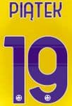 2021-22 Fiorentina PIATEK#19 Away/Third Shirt Official Player Issue Size Name Number Set