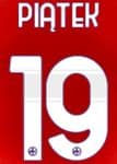 2021-22 Fiorentina PIATEK#19 Home/Fourth Shirt Official Player Issue Size Name Number Set