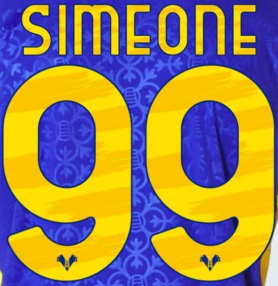 2021-22 Hellas Verona SIMEONE 99 Home Shirt Official Player Issue