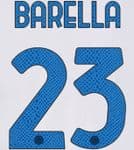 2021-22 Inter Milan BARELLA#23 Away Shirt Official Player Issue Size Name Number Set