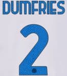 2021-22 Inter Milan DUMFRIES#2 Away Shirt Official Player Issue Size Name Number Set